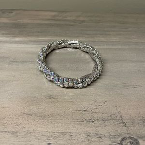 Aurora borealis triple wrap stretch bracelet